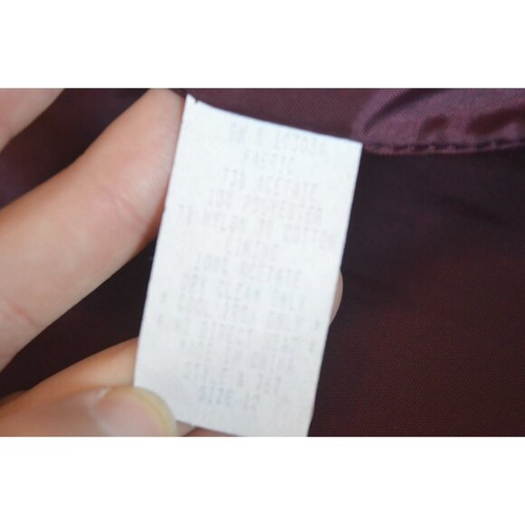 Vintage Peck & Peck Burgundy Wine Textured Velvet Blazer Jacket Women Size Large - Picture 5 of 6